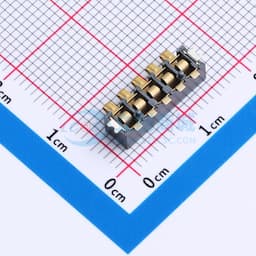 电池座连接器2.54PH间距-H3.8-5pin 卧贴带柱缩略图