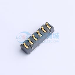 电池座连接器3.0PH间距-H5.0-6pin 卧贴带柱缩略图