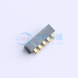 电池座连接器2.54PH间距-H3.8-5pin 卧贴带柱缩略图