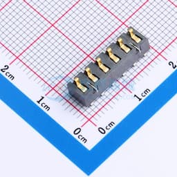 电池座连接器3.0PH间距-H5.0-6pin 卧贴带柱缩略图