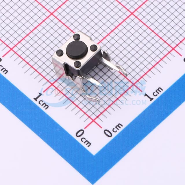7.5*6*4.3mm 卧插 轻触开关实物图