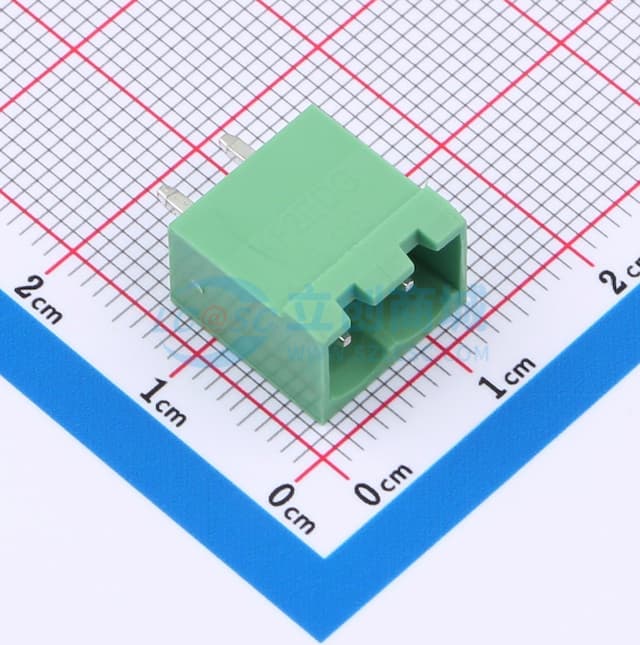 1x2P 5.08mm 排数:1 每排P数:2实物图