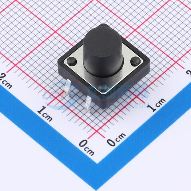 12*12*9.0mm 直插 轻触开关实物图