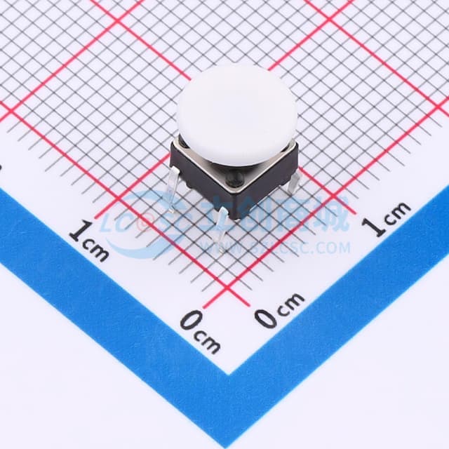 6*6*7φ8*1白帽轻触开关实物图