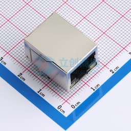 百兆变压器100Mbps滤波器网口RJ45带LED灯插座镀金6U缩略图