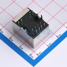 百兆变压器100Mbps滤波器网口RJ45带LED灯插座镀金6U缩略图