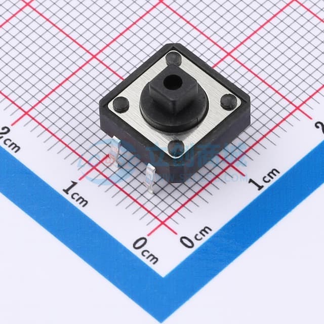 12*12*7.3mm 直插 轻触开关 【插件】实物图