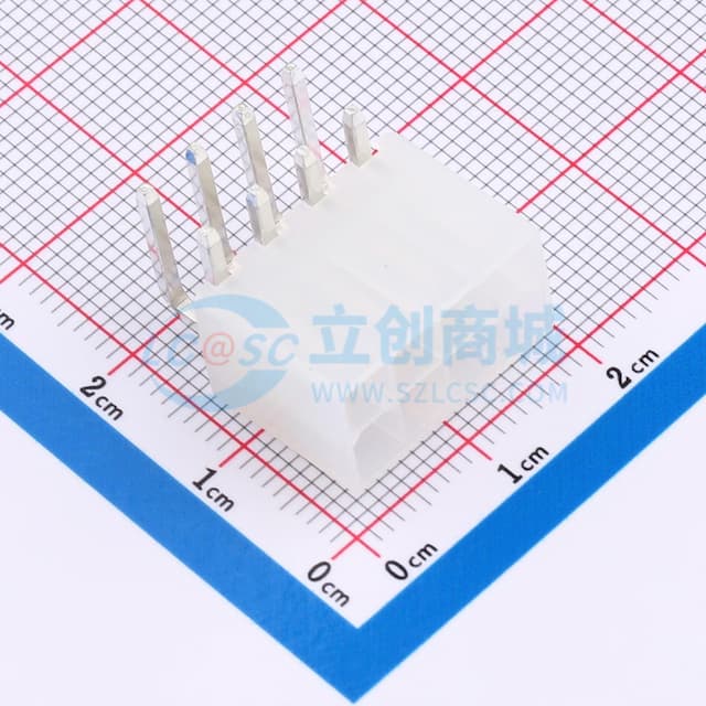 2x4P 间距:4.2mm 弯插实物图