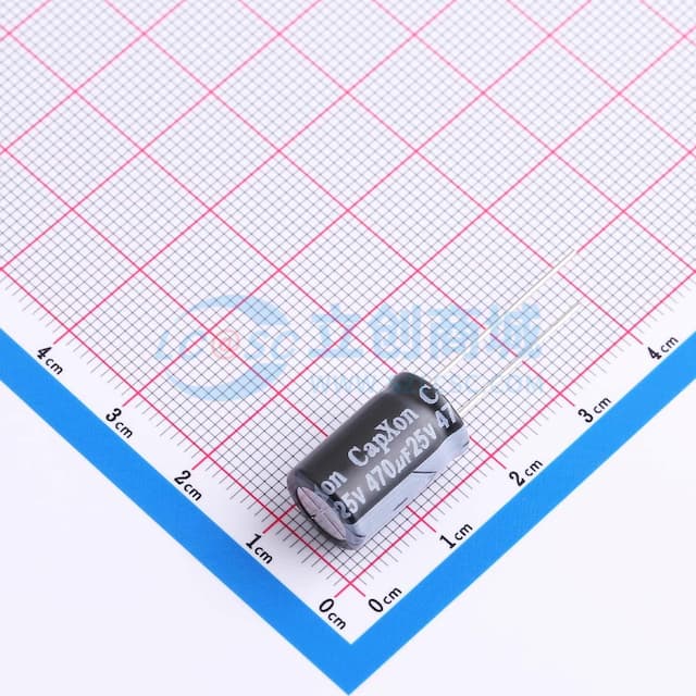 470uF ±20% 25V 【引线】实物图