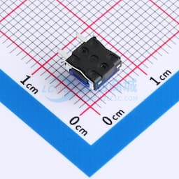 6.2X6.2/侧按/插脚/5.2H/320gf/黑底蓝钮/接地/防水/编带缩略图