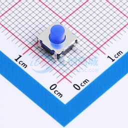 6.2X6.2/侧按/插脚/5.2H/320gf/黑底蓝钮/接地/防水/编带缩略图