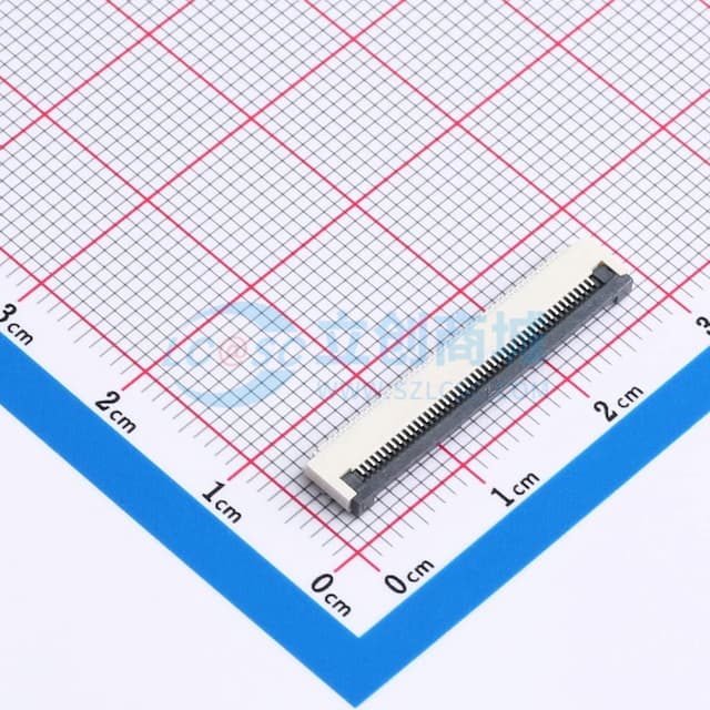 间距:0.5mm P数:45P 翻盖式 下接实物图