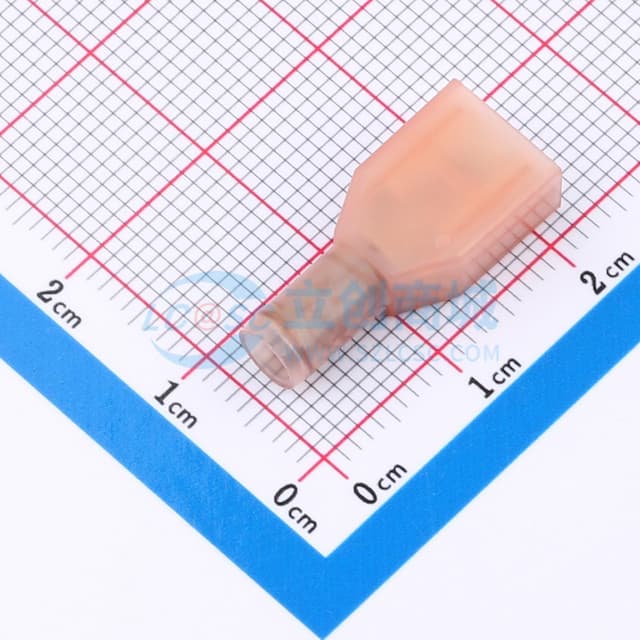 22 - 18 AWG 线径、6.35 mm 配合插片宽度的直式快速断开插座实物图