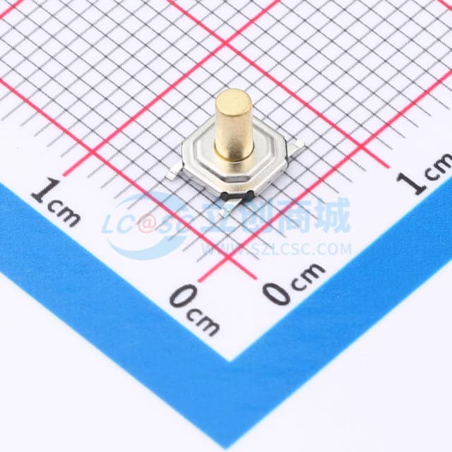 4*4*5.0mm 防水铜头 轻触开关 弹力250gf 编带包装实物图