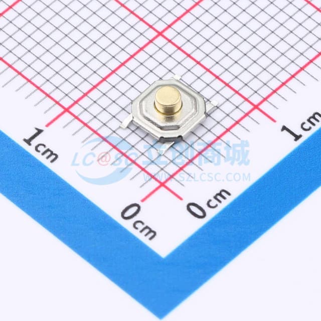 4*4*2.3mm 防水铜头 轻触开关 弹力250gf 编带包装实物图