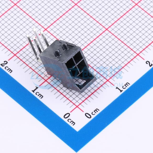 2x2P 间距:2.5mm 弯插实物图
