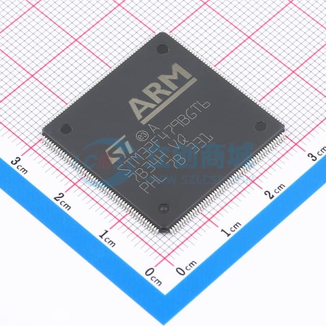 带DSP和FPU的高性能高级系列ARM Cortex-M4 MCU，具有1 MB Flash、180 MHz CPU、ART加速器、Chrom-ART加速器、TFT、带SDRAM的FMC、双QSPI、TFT、MIPI-DSI和硬件加密实物图