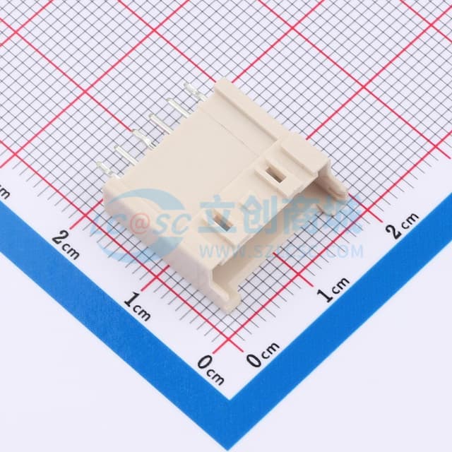 1x6P 间距:2.5mm 直插 系列:XA 【插件】实物图