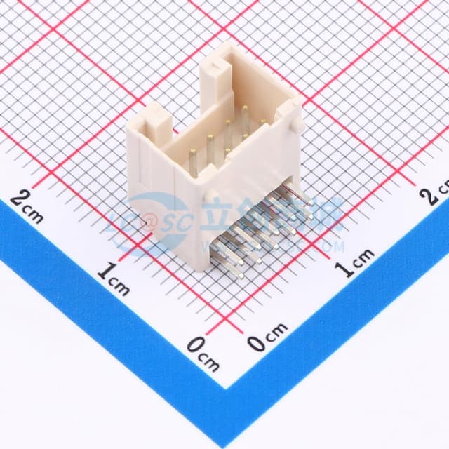 2x5P 间距:2mm 弯插 系列:PUD 【插件】实物图
