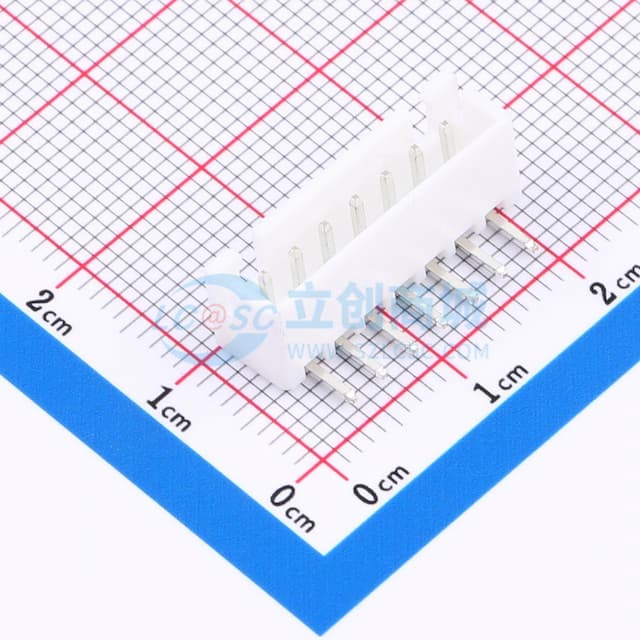 1x7P 间距:2.5mm 弯插 系列:XH 【插件】实物图