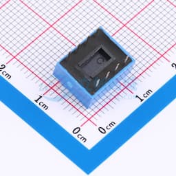 拨码开关蓝色04P-180度 间距2.54mm 立式直插正拨平拨4位DIP 【拨码】缩略图