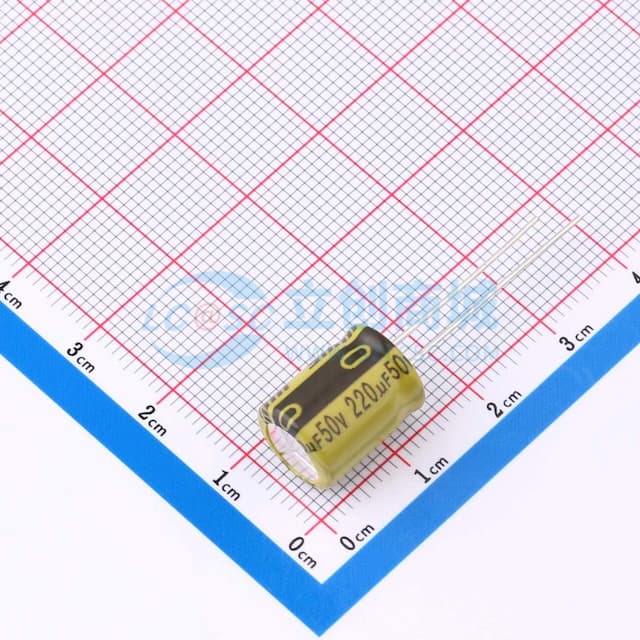 220uF ±20% 50V 【引线】实物图