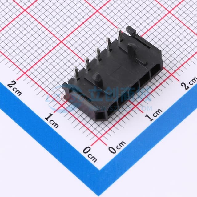 1x5P 间距:3mm 弯插 【插件】实物图