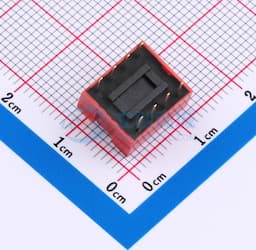 2.54mm 宽体红色4位插件拨码开关缩略图