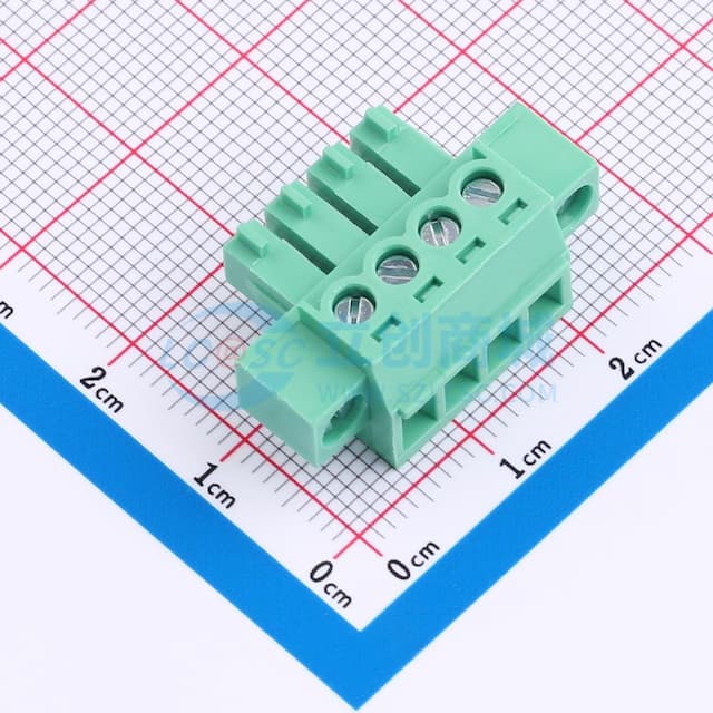 螺丝固定 1x4P 3.81mm 排数:1 每排P数:4实物图