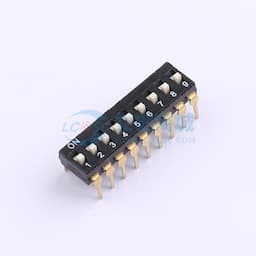 间距2.54mm 平拨,凸起式 9位拨码开关 【插件】缩略图