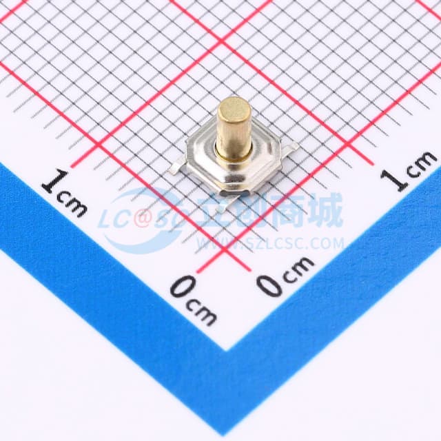 轻触开关5.2*5.2*5.0mm铜头4*4贴片四脚轻触开关250gf实物图
