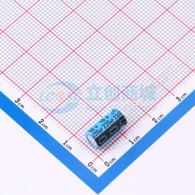 220uF ±20% 16V 【引线】实物图