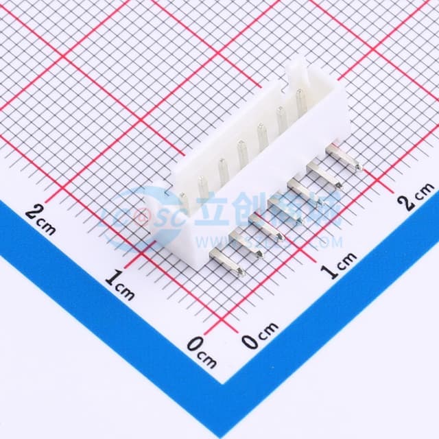1x7P 间距:2.5mm 弯插实物图