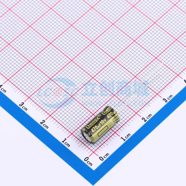 黑 470uF ±20% 10V【引线】实物图