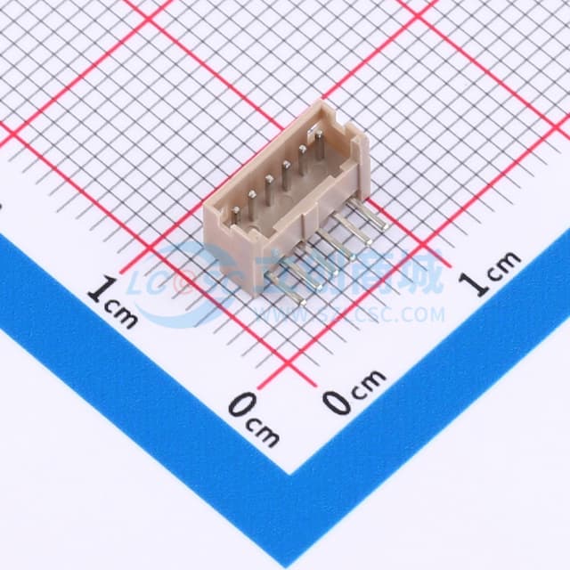 1x6P 间距:1.25mm 弯插 【插件】实物图