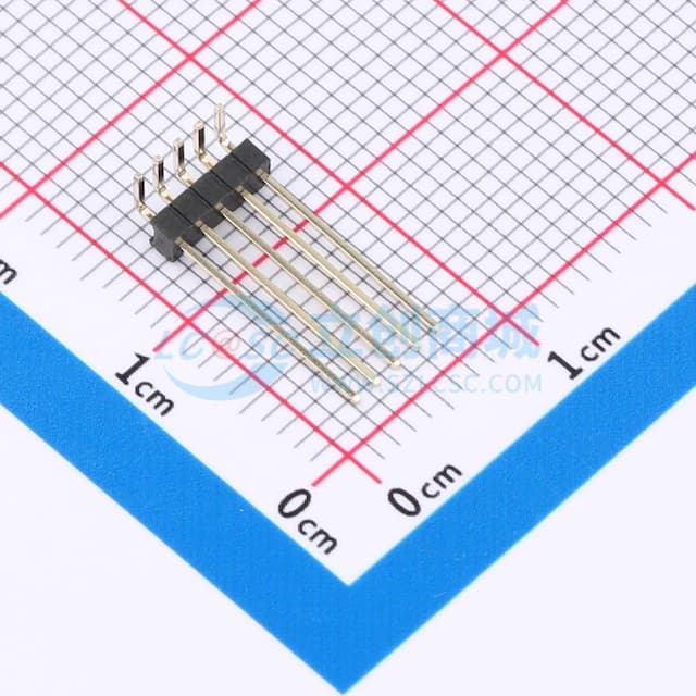 1x5P 间距:1.27mm 方针 弯插实物图
