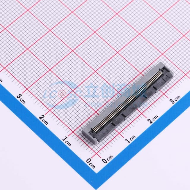 间距:0.5mm P数:60P 翻盖式 下接实物图