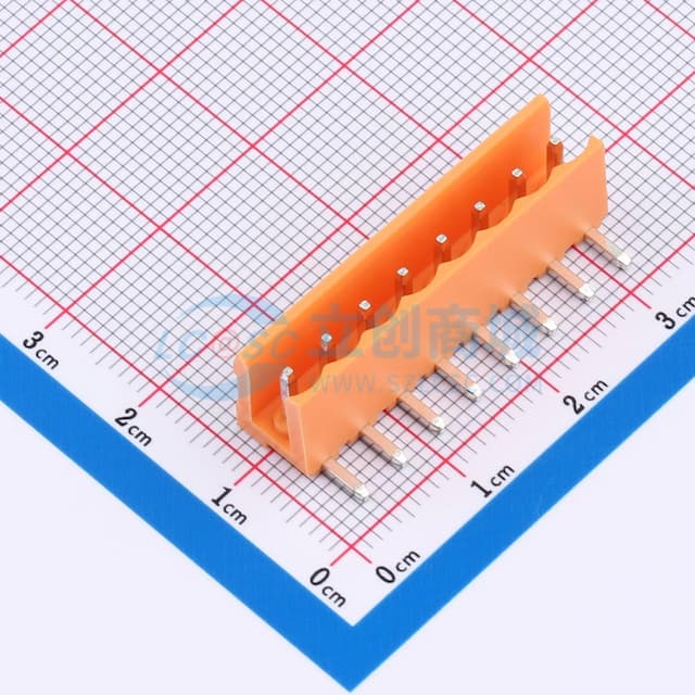 1x8P 3.96mm 排数:1 每排P数:8实物图