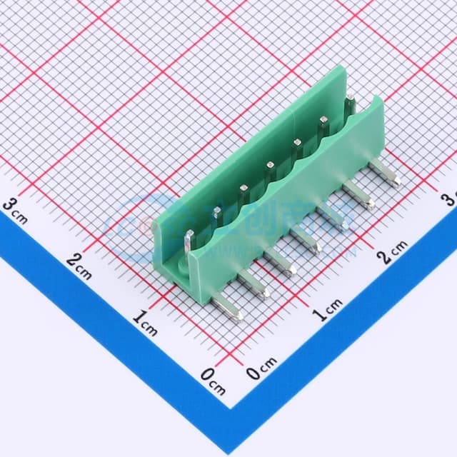1x7P 3.96mm 排数:1 每排P数:7实物图