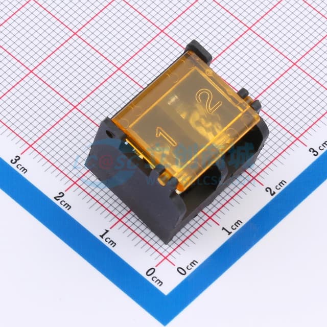 9.5mm 1x2P 直针 排数:1 每排P数:2实物图