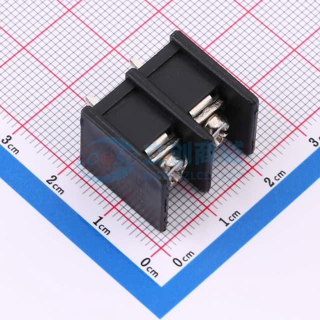 9.5mm 1x2P 每排P数:2 排数:1 直针 中脚实物图