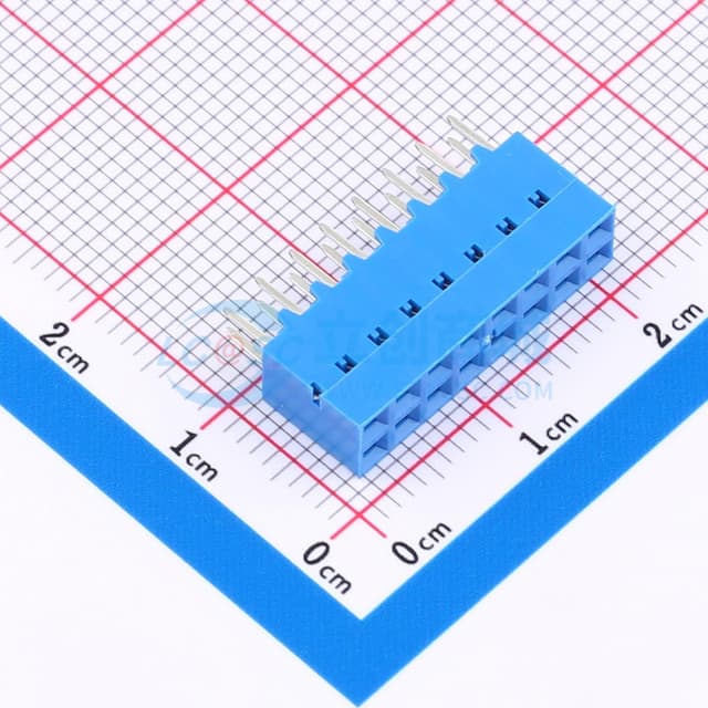 2x8P 间距:2.54mm 直插实物图