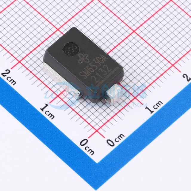 单向TVS 30V截止 峰值浪涌电流：95A@10/1000us实物图