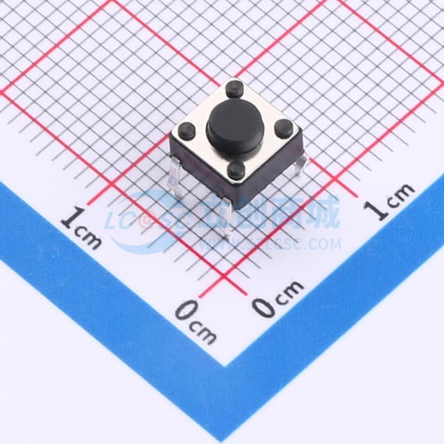 6*6*4.3直插轻触开关130gf实物图