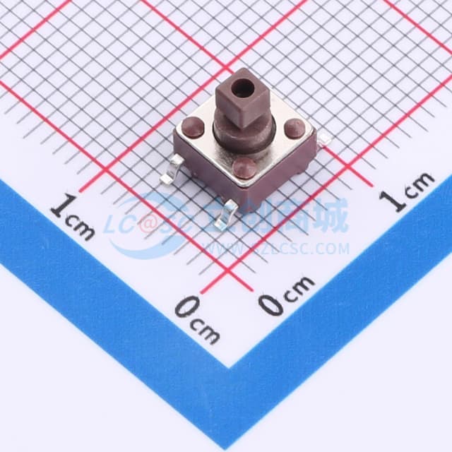 6*6*7.5方头贴片编带轻触开关180gf实物图