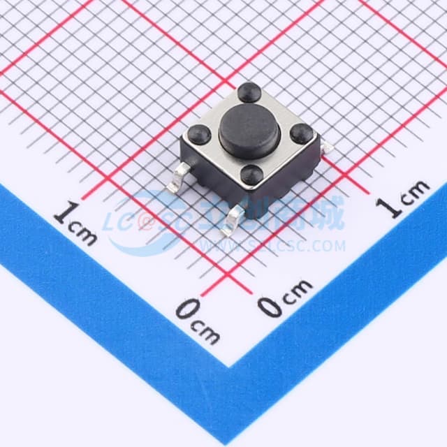 6*6*4.5贴片编带轻触开关180gf黑色实物图