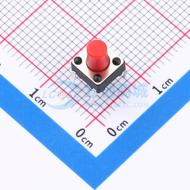 6*6*8红柄直插轻触开关280gf实物图