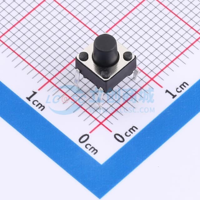 6*6*6.6直插轻触开关280gf实物图
