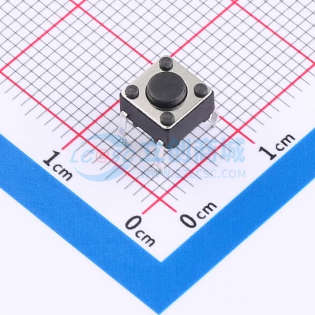 6*6*4.3直插轻触开关280gf实物图