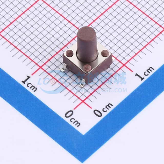 6*6*9.5贴片编带轻触开关180gf实物图